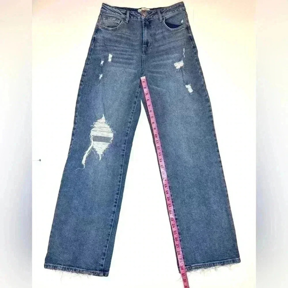 SO Womens Super High Rise Wide Leg Jeans Size 9 - Picture 2 of 7